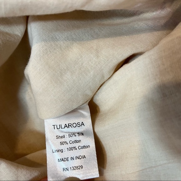 NWT Tularosa Women's XS Cream Blythe Mini Dress Cream Pink Embroidered - Picture 16 of 16